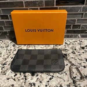 Louis Vuitton black damier coin purse